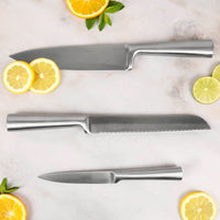 Knife & Acacia Wood Chopping Board Set