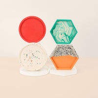 Hexagonal & Round Coaster Mould Set